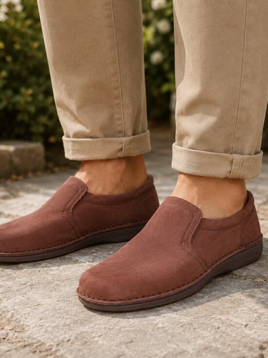 Birkenstock Nashville Loafers Clogs Mens 7 Womens 9 Brown Nubuck Leather main image 8